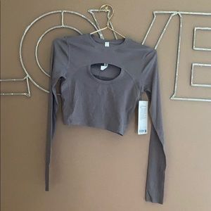 Lululemon cropped cutout long sleeve
